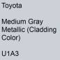 Preview: Toyota, Medium Gray Metallic (Cladding Color), U1A3.